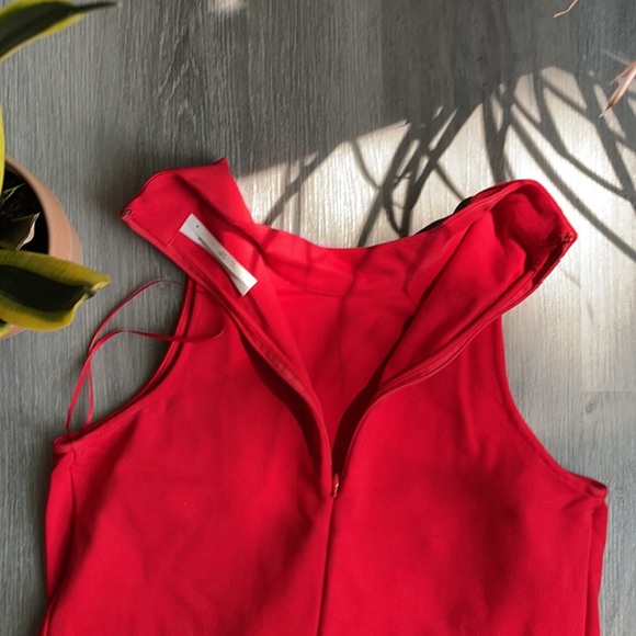 Anthropologie red mock neck peplum top size S - Picture 4 of 8